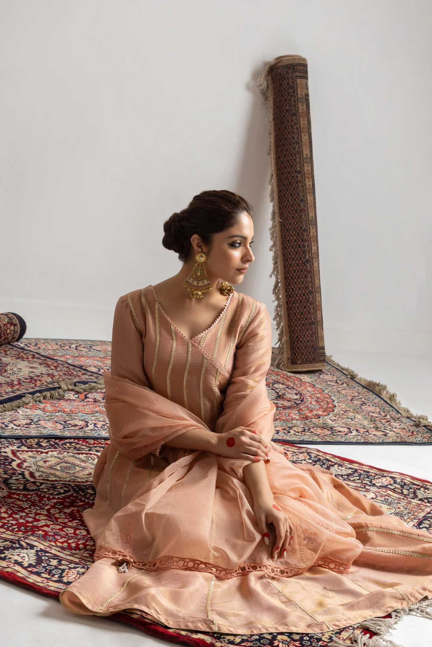 Pranavi - Peach Anarkali Set